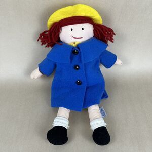Vintage Madeline Doll Blue Coat‎ Yellow Hat Stuffed Plush 15 Inch 1994